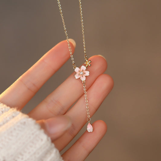 Romantic Sakura Necklace for Women