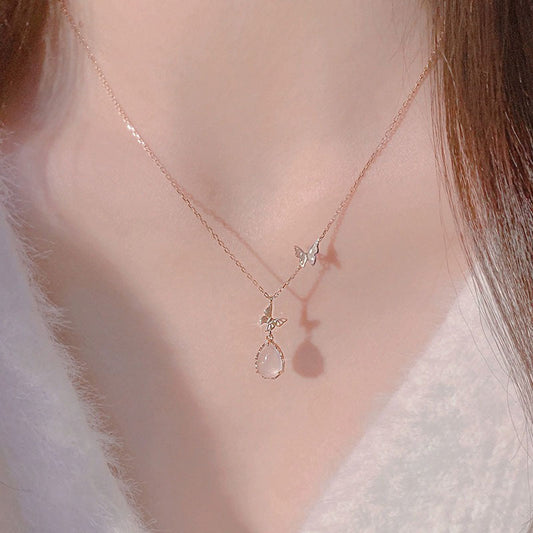 Butterfly Drop-shaped Necklace