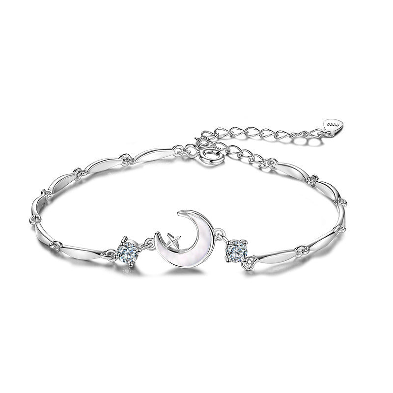 Mother of Pearl Moon Bracelet and Necklace