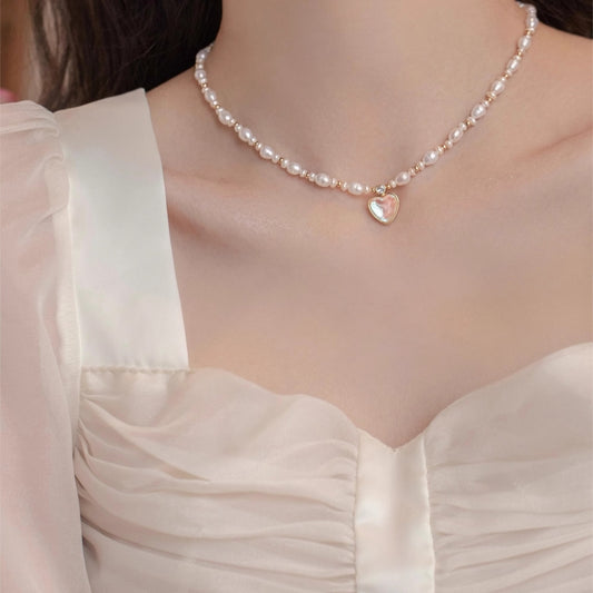 Pearl Necklace for Women | French Love Pendant Necklaces