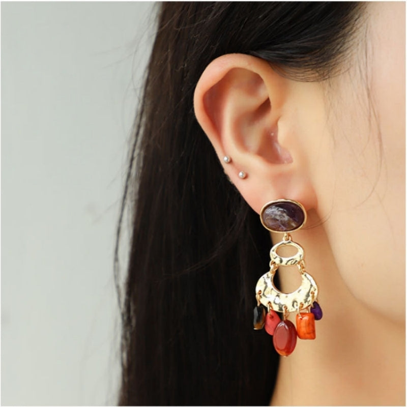 Semi-Precious Stone Earrings